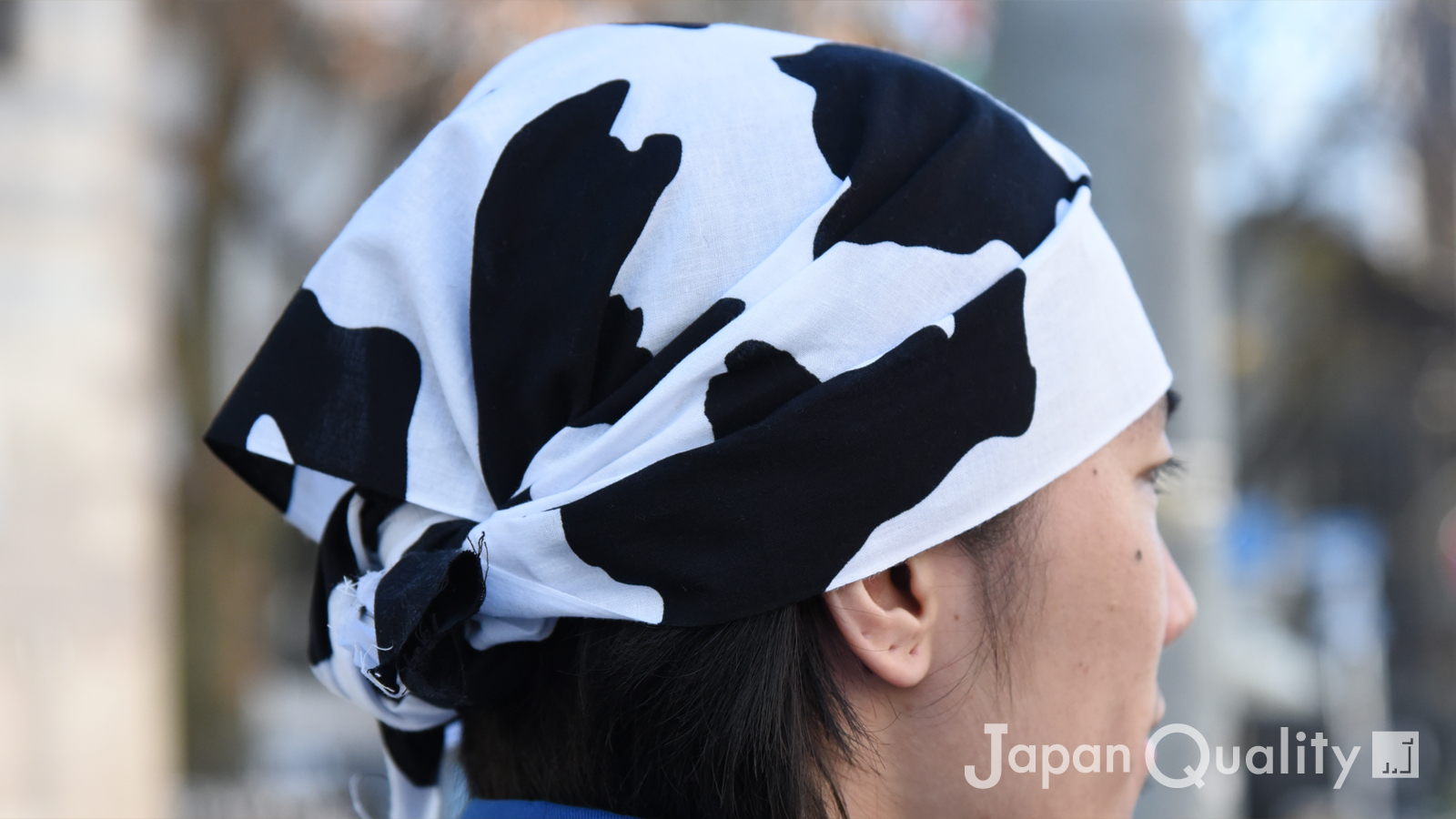 牛の斑紋柄手ぬぐい